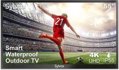 Sylvox 55in Outdoor Smart TV 4K UHD with IP55 Waterproof and Screencast Wifi