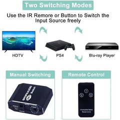 3 in 1out Aluminum Spdif Toslink Optical Digital Audio Splitter Switch Hub