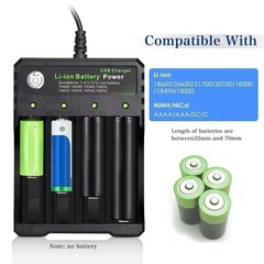Durable USB 3.7V Battery Charger 4-Slots Rechargeable Lithium Battery Charger