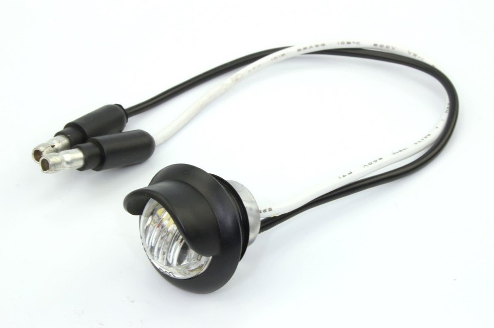 LED Convenience Courtesy or License Plate Light – Mini Round Hooded LED – 3/4″ D