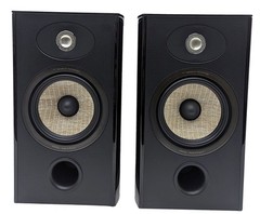 Focal Aria 906 Bookshelf Speakers PAIR Gloss Black 8 Ohm Flax Cone France TESTED