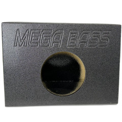 Single 8″ Subwoofer Angled Single Cab Under Seat Truck Sub Box Enclosure