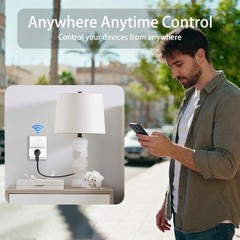 15A Energy Monitoring Wi-Fi Smart Plug – Voice Command Enabled, Compact Design