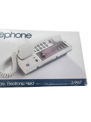 GE Model 2-9167 White Memory Telephone 21 Number Memory Corded Electronic Hold