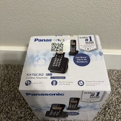Panasonic KX-TGC352B Cordless Phone 2 Handset DECT 6.0 Call Block Black Call ID