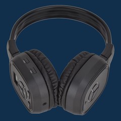 Stereo Foldable Receiver Over-Ear Headphone uses 2 AAA batteries (Not included)