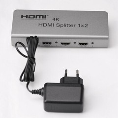 4K HDMI Splitter 1X2 1080P HDMI Switch Splitter with EDID RS232 TV HDTV 1 to 2