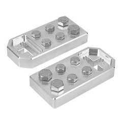 Pair Car Audio 6 Spot Flat Battery Terminals Bolt Use Only Positive Negative + –