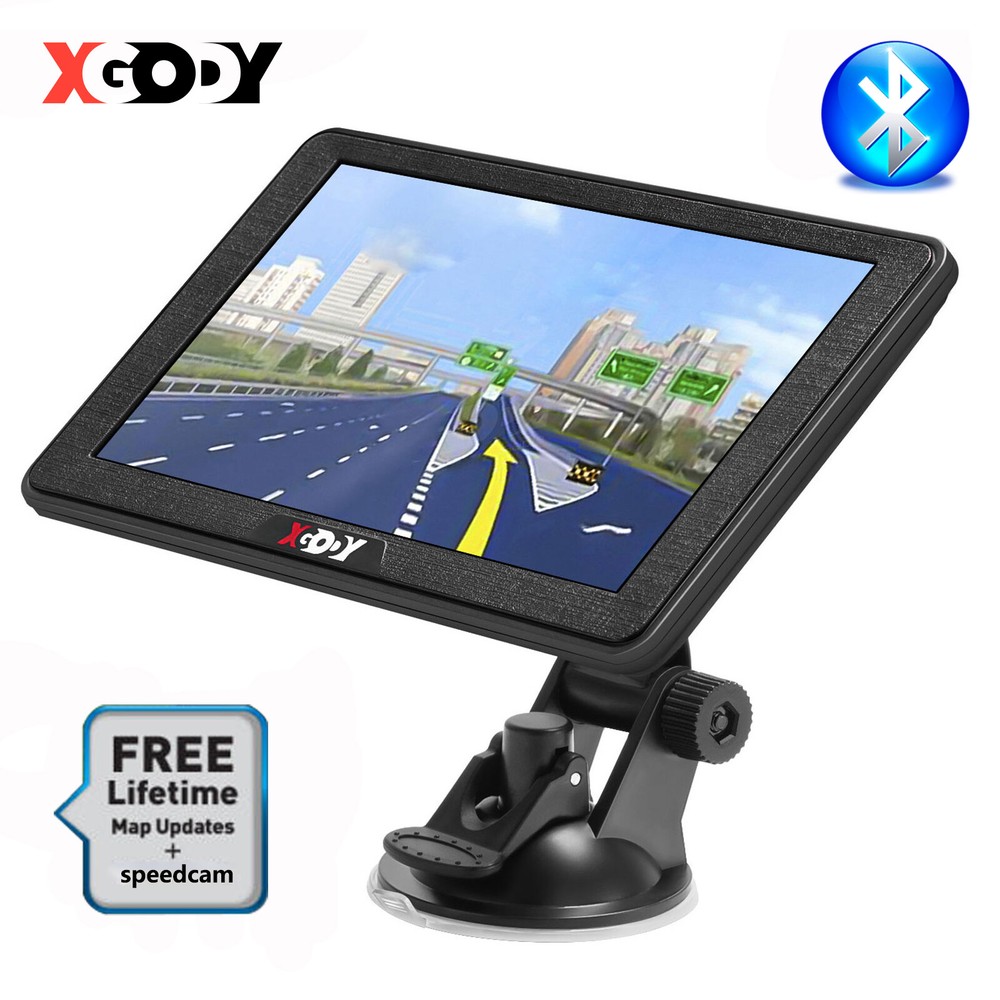 XGODY 7″ GPS Navigation for Car Truck HGV SAT NAV Lifetime ALL USA Map Speedcam