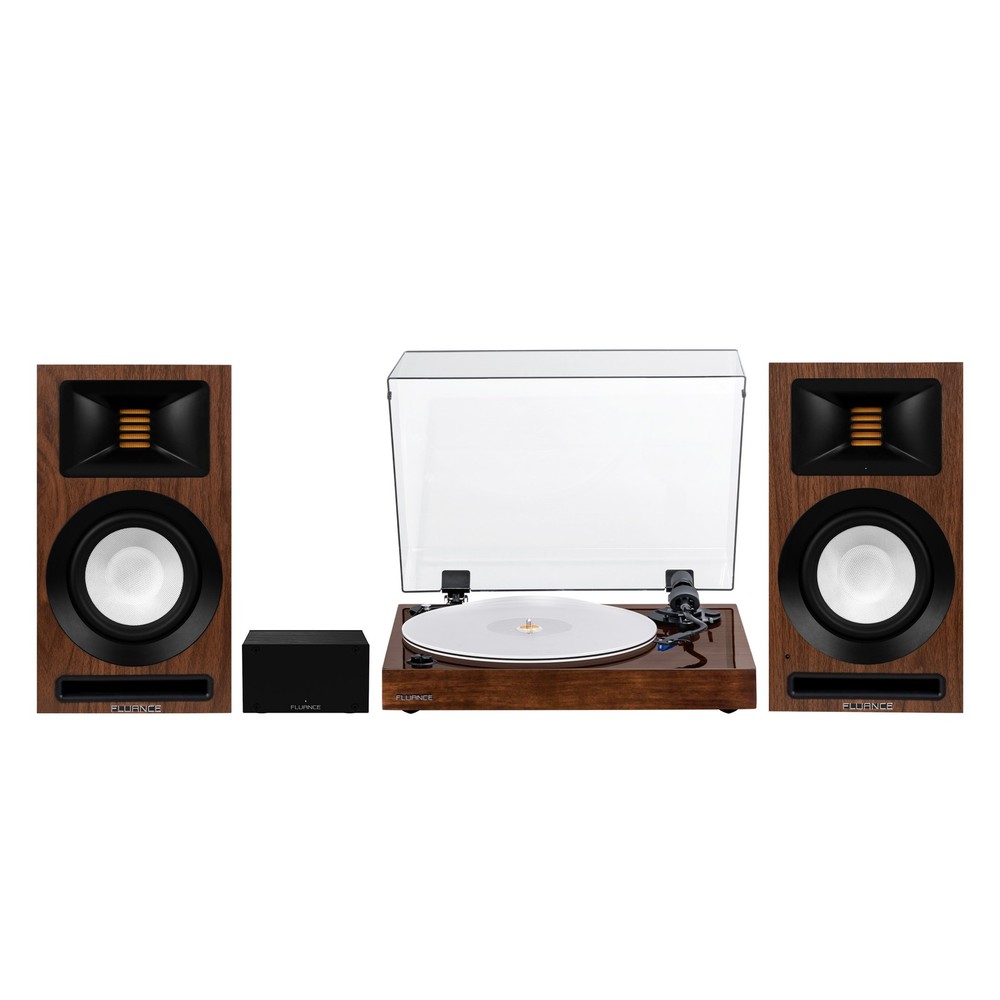 Fluance RT85 Vinyl Turntable, Ri71 Powered Bookshelf Speakers, PA10 Preamp