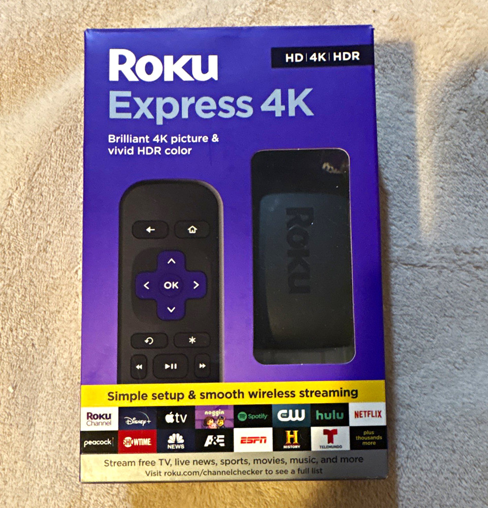 Roku Express 4K Streaming Player 4K HDR 2160p Wi-Fi HDMI Black 3940RW