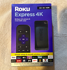 Roku Express 4K Streaming Player 4K HDR 2160p Wi-Fi HDMI Black 3940RW