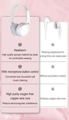 Over the Ear Wired Headphones with Clear Sound for Extra Bass Long Cord 3.5mm