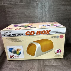 NEW Y2K CD & DVD Storage Box One Touch Sliding Door Holds 60 CD Baby Pink HIPCE