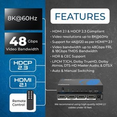 OREI 4K@60Hz 5-port HDMI™ Switch (BK-501)