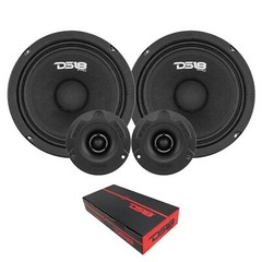 DS18 6.5″ 1200W 4-Ohm Midrange Loudspeaker Speaker & Bullet Tweeter PRO-GM6.4PK2
