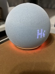 Echo Dot 5th Generation With Clock Smart Speaker Blue No Box