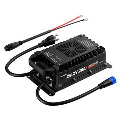 LiTime 24V 20A Waterproof LiFePO4 Battery Charger for RV, Marine, Trolling Motor