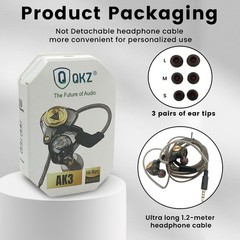 Wired Gaming Earbuds, Ak3file in Ear Monitors, Deep Bass Sound Wired Earbuds