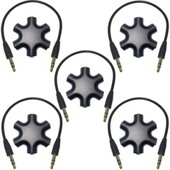 5-Way 3.5mm Audio Headphone Jack Splitter Adapter – Multi Earphone Aux 5 Ports