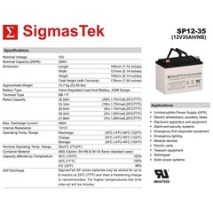 SigmasTek SP12-35 (NB) Replacement Battery Compatible w/ MTD MMZ2560 Lawn Mower