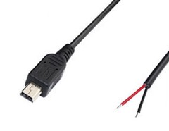 10pcs 30cm Mini USB Male Plug Cable 2 Wires Power Pigtail Cable Cord DIY