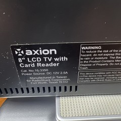 Axion 16-3350 8” TFT LCD TV w/Card Reader for Retro Gaming Composite Inputs