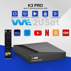 We2USat K3 PRO Android 10.0 IPTV Box 6K HD WiFi 5.0 Streaming Player 2026 New
