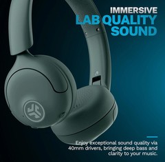 JLab Go Lux ANC Wireless Headphones Hybrid ANC Premium On-Ear Headset Sage