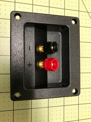 Speaker Terminal Cup Gold 5-Way Binding Post High Power – Rectangular – NEW