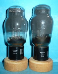 2 RCA 6L6G Tubes Gray Glass Copper Posts Snubbers Dual D Getters Tested