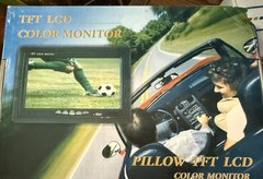 Aukuyee 7” TFT LCD HD Color Monitor Pillow Screen Display NIB Portable TV