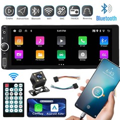 Single 1 Din Car Stereo Wireless CarPlay 6.8″ Touchscreen Bluetooth Radio FM USB