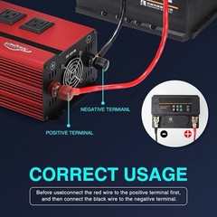 2000W Power Inverter, 12V DC to 110V/120V AC Converter, Car & Truck Use
