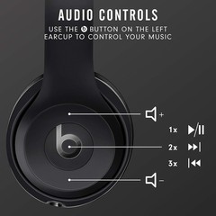 Beats Solo3 Wireless On-Ear Headphones -40 Hours of Listening Time, Black