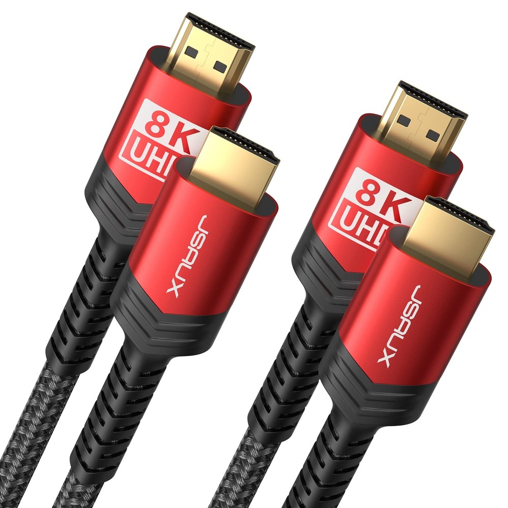 8K HDMI Cable 2.1 2 Pack 6ft, 48Gbps Ultra High Speed HDMI Cable Braided Cord…