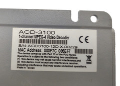 ACTi ACD-3100 1-Channel MPEG-4 Video Decoder Security Surveillance Camera