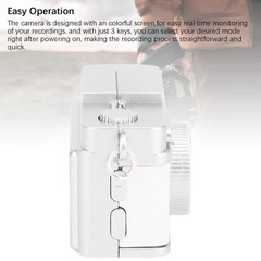 Keychain Digital Camera With Chain Necklace Flash Light 1080P HD Small Compact
