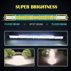 LED Light Bar Kits for Tractor, 2X 32” 300W Slim Spot White 32inch 2pc+72W 4pc