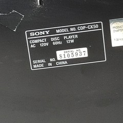Sony CDP-CX50 50 Disc CD Changer Carousel Player Tested Working Read Description