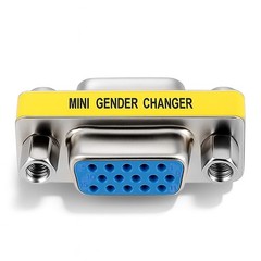 VGA Female To Female Adapter HD15 Mini Gender Changer Extender Connector