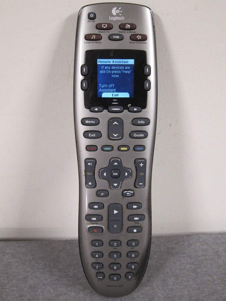 Logitech Harmony 650 Universal Remote Control – FOR PARTS/REPAIR