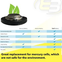 Exell MRB400 1.35V Zinc Air Battery Z400PX PX400 EPX400 RM400