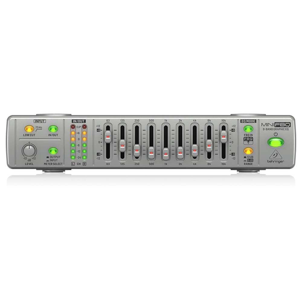 Behringer MiniFBQ FBQ800 Ultra-Compact 9-Band Graphic Equalizer with FBQ