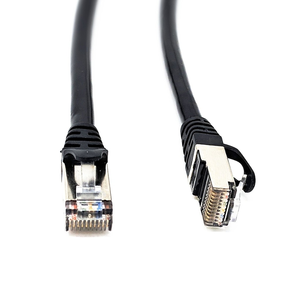RJ50 10p10c SFTP CAT5 Male-Male Cable with Shielded Connectors Black 10M