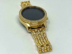 24K GOLD Plated Samsung Gear S3 Classic DIAMOND Rhinestone Band And Bezel Custom