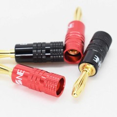 8pcs ELNONE High Quality Gold Plated Speaker Banana Plug Hi-Fi Audio Connector