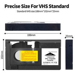 VHS-C TO VHS CONVERTER – LETS YOU PLAY OLD CAMCORDER TAPES THROUGH YOUR VIDEO