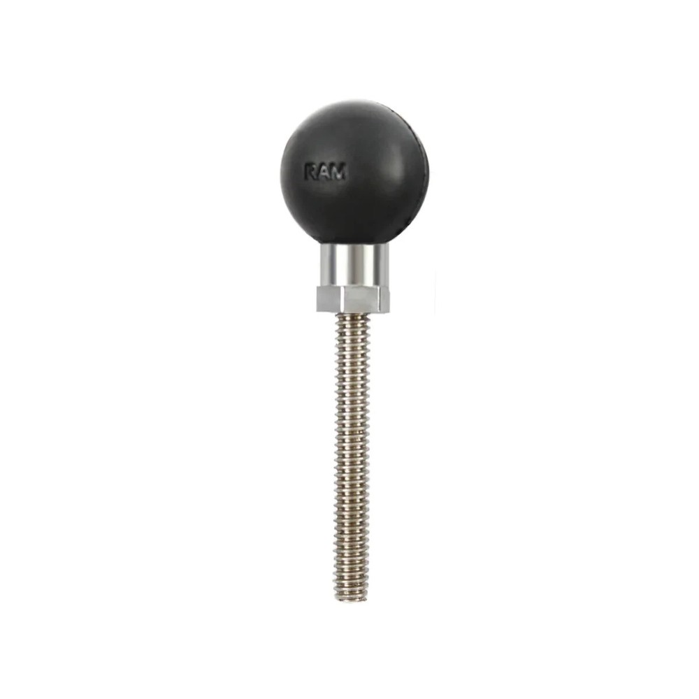 RAM Mount Stainless Steel Rod with 0.25″-20 Thread 1 inch Ball RAM-B-273U
