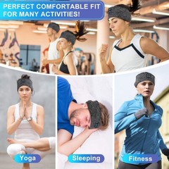 Wireless Bluetooth 5.0 Sports Stereo Headband Headphones Sleep Music Washable US